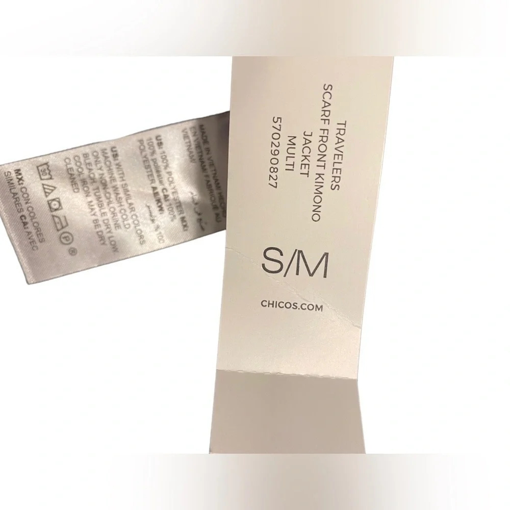 NWT Chico’s Scarf Front Kimono Jacket - Picture 8 of 8